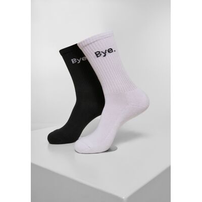 Mister Tee Hi - Bye Socks Short 2-Pack Black/white Šedá 47-50 Mister Tee Hi - Bye Socks Short 2-Pack Black/white Šedá 47-50