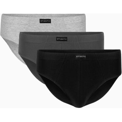 Pánske Slipy Atlantic 3 Pack Čierna M Pánske Slipy Atlantic 3 Pack Čierna M