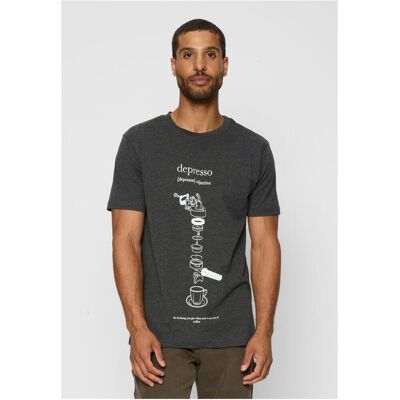Mister Tee Depresso Tee Charcoal Šedá Xs Mister Tee Depresso Tee Charcoal Šedá Xs