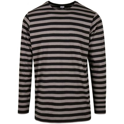 Urban Classics Pravidelné Pruhy Ls Asfalt/čierna Čierna Xxl Urban Classics Pravidelné Pruhy Ls Asfalt/čierna Čierna Xxl