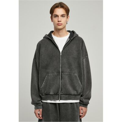 Urban Classics Heavy Stone Washed 90'S Zip Hoodie Black Šedá Xxl Urban Classics Heavy Stone Washed 90'S Zip Hoodie Black Šedá Xxl