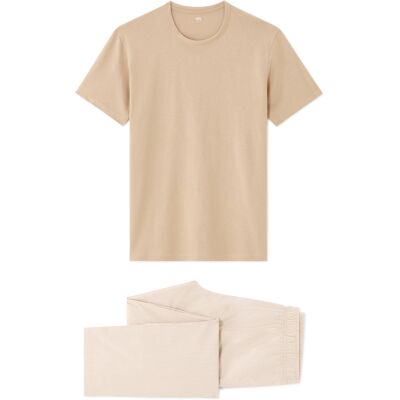 Celio Béžové Pánske Pyžamo Biela Xl Celio Béžové Pánske Pyžamo Biela Xl