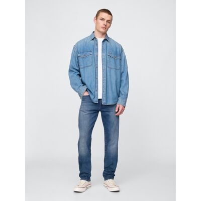 Modré Pánske Rifle Slim Straight Faded Medium Gap Modrá 31x30 Modré Pánske Rifle Slim Straight Faded Medium Gap Modrá 31x30