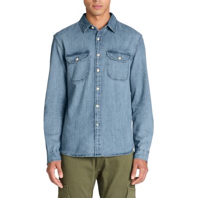 Celio Denim Shirt Jambray - Mens Modrá M Celio Denim Shirt Jambray - Mens Modrá M