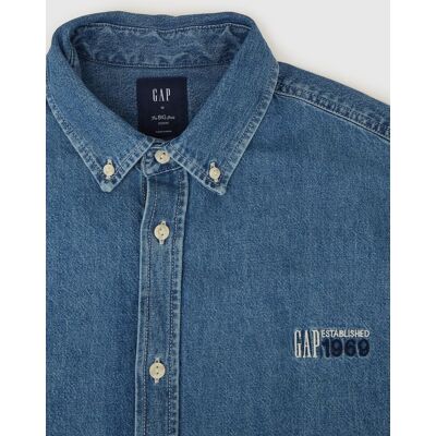 Gap Oversize Denim Shirt - Men'S Svetlomodrá M Gap Oversize Denim Shirt - Men'S Svetlomodrá M