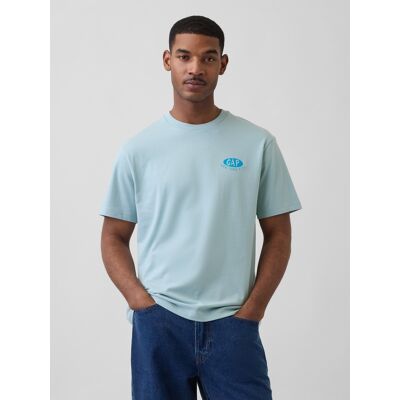 Gap Pánske Tričko S Logom Everyday Soft Svetlomodrá S Gap Pánske Tričko S Logom Everyday Soft Svetlomodrá S