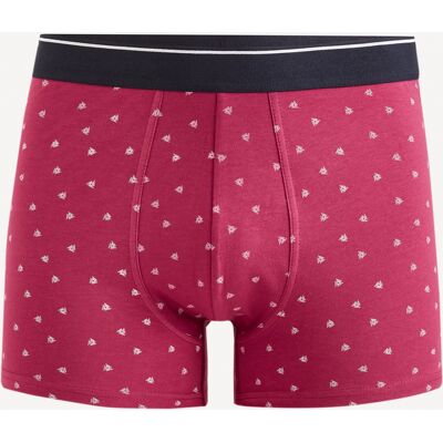 Červené Pánske Vzorované Boxerky Celio Mitch Fuchsiová S Červené Pánske Vzorované Boxerky Celio Mitch Fuchsiová S