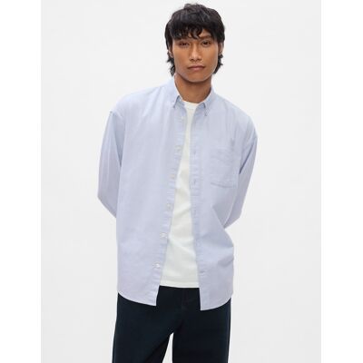 Gap Oversize Oxford Big Shirt - Men'S Šedá M Gap Oversize Oxford Big Shirt - Men'S Šedá M