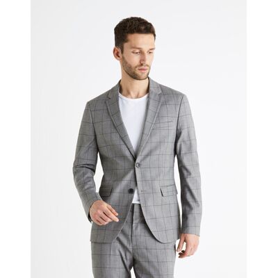 Kockované Sako Buaimee Celio Šedá 50 Kockované Sako Buaimee Celio Šedá 50