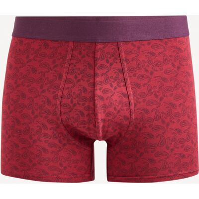 Červené Pánske Vzorované Boxerky Celio Fipaisle Tmavočervená S Červené Pánske Vzorované Boxerky Celio Fipaisle Tmavočervená S