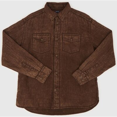Gap Linen Shirt Classic Shirt - Men'S Hnedá M Gap Linen Shirt Classic Shirt - Men'S Hnedá M