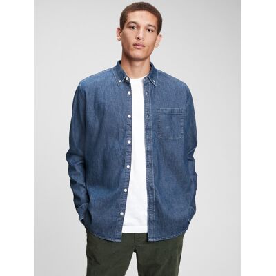 Modrá Pánska Rifľová Košeľa Denim Shirt Gap Svetlomodrá Xl Modrá Pánska Rifľová Košeľa Denim Shirt Gap Svetlomodrá Xl