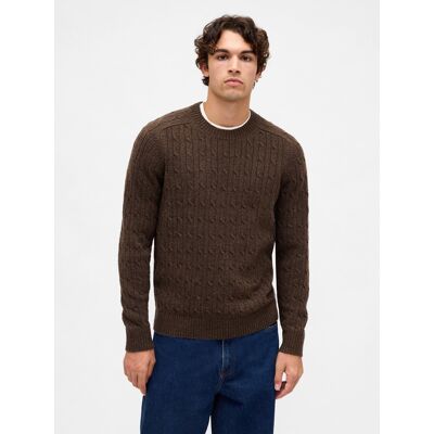 Gap Knitted Merino Wool Sweater - Men'S Hnedá S Gap Knitted Merino Wool Sweater - Men'S Hnedá S