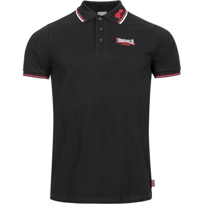 Pánske Tričko S Golierom Lonsdale Slim Fit Čierna 3xl Pánske Tričko S Golierom Lonsdale Slim Fit Čierna 3xl