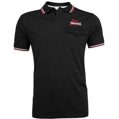 Pánske Tričko S Golierom Lonsdale Original Čierna Xxl Pánske Tričko S Golierom Lonsdale Original Čierna Xxl