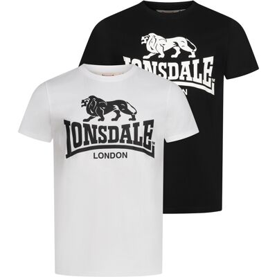 Lonsdale Men'S T-Shirt Regular Fit Double Pack Šedá S Lonsdale Men'S T-Shirt Regular Fit Double Pack Šedá S