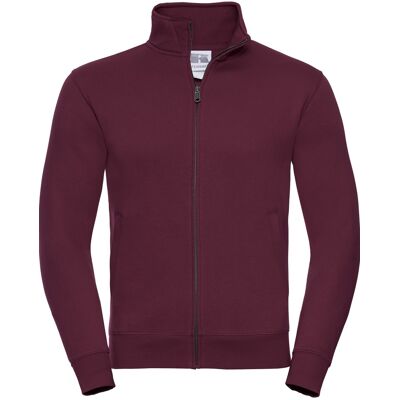 RUSSELL Men'S Zip Up Sweatshirt - Authentic R267m 80% Plain Ring-Spun Cotton 20% Polyester (Three-Layer Fabric) 280g Tmavočervená Xl RUSSELL Men'S Zip Up Sweatshirt - Authentic R267m 80% Plain Ring-Spun Cotton 20% Polyester (Three-Layer Fabric) 280g Tmavočervená Xl