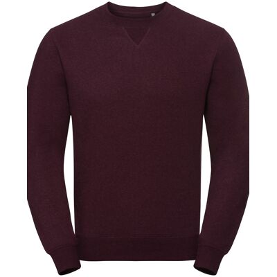 Unisex Sweatshirt - Authentic Melange Sweat Russell Tmavočervená L Unisex Sweatshirt - Authentic Melange Sweat Russell Tmavočervená L