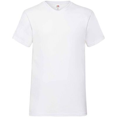 Biele Pánske Tričko Valueweight V-Neck Fruit Of The Loom Biela 3xl Biele Pánske Tričko Valueweight V-Neck Fruit Of The Loom Biela 3xl