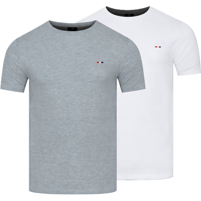 Starlee Pánske Tričko - Biele A Sivé 2-Pack Biela Xl Starlee Pánske Tričko - Biele A Sivé 2-Pack Biela Xl