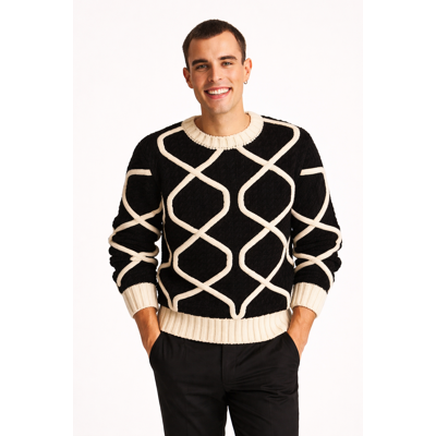 Sveter Guido Maria Kretschmer - Fabrice Jumper Čierna Xl Sveter Guido Maria Kretschmer - Fabrice Jumper Čierna Xl