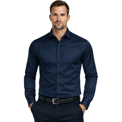 Espada - Pánska Košeľa Regular Fit - Navy Blue Čierna 4xl Espada - Pánska Košeľa Regular Fit - Navy Blue Čierna 4xl