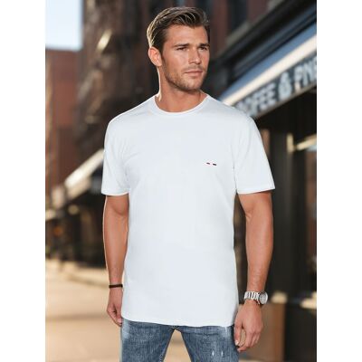 DStreet Biely Pánsky T-Shirt S Výšivkou Biela Xl DStreet Biely Pánsky T-Shirt S Výšivkou Biela Xl