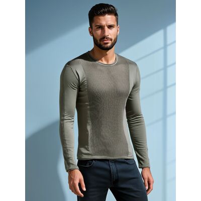 Pánsky Sveter Dstreet Khaki Šedá S Pánsky Sveter Dstreet Khaki Šedá S