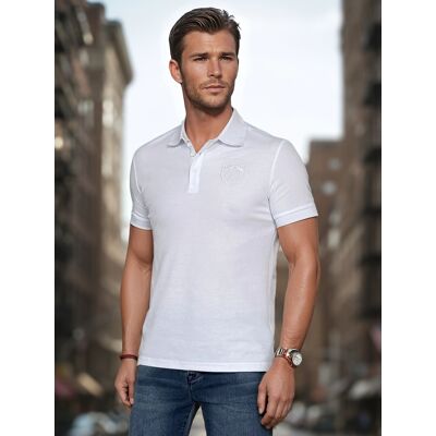 DStreet Biele Pánske Polo Tričko S Nášivkou Šedá Xl DStreet Biele Pánske Polo Tričko S Nášivkou Šedá Xl