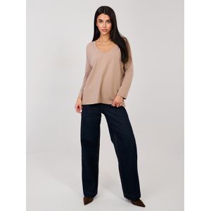 RUE PARIS Jednofarebná Blúzka V Tmavobéžovej Farbe Modrá L RUE PARIS Jednofarebná Blúzka V Tmavobéžovej Farbe Modrá L