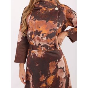 Italy Moda Vzorovaná Midi Sukňa Hnedá One Size Italy Moda Vzorovaná Midi Sukňa Hnedá One Size