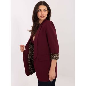 Italy Moda Blazer-Dhj-Ma-18657-1.86-Burgundy Čierna One Size Italy Moda Blazer-Dhj-Ma-18657-1.86-Burgundy Čierna One Size