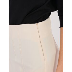 RUE PARIS Jasno-Béžové Cigaretové Nohavice Čierna M RUE PARIS Jasno-Béžové Cigaretové Nohavice Čierna M