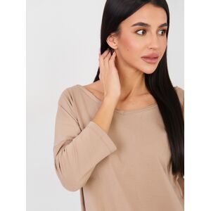 RUE PARIS Jednofarebná Béžová Blúzka Krémová L RUE PARIS Jednofarebná Béžová Blúzka Krémová L