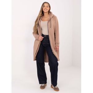 RELEVANCE Dámska Mikina Na Zips V Tmavobéžovej Farbe Modrá One Size RELEVANCE Dámska Mikina Na Zips V Tmavobéžovej Farbe Modrá One Size