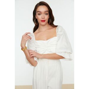 Dámska Blúzka Trendyol Satin Biela 36 Dámska Blúzka Trendyol Satin Biela 36