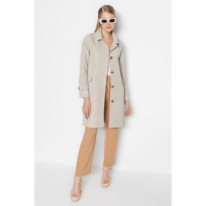 Dámsky Kabát Trendyol Classic Krémová 34 Dámsky Kabát Trendyol Classic Krémová 34