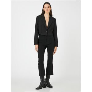 Koton Crop Rozšírené Nohavice S Detailom Vrecka. Čierna 38 Koton Crop Rozšírené Nohavice S Detailom Vrecka. Čierna 38