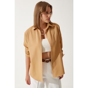 Dámska Košeľa Happiness İstanbul Hnedá 36 Dámska Košeľa Happiness İstanbul Hnedá 36