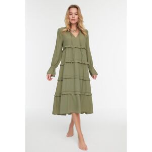 Dámske Šaty Trendyol Kaki 34 Dámske Šaty Trendyol Kaki 34
