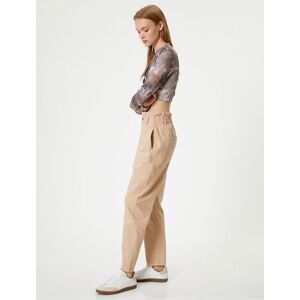 Koton High Waist Baggy Denim Pants Cotton - Baggy Jeans Krémová 40 Koton High Waist Baggy Denim Pants Cotton - Baggy Jeans Krémová 40