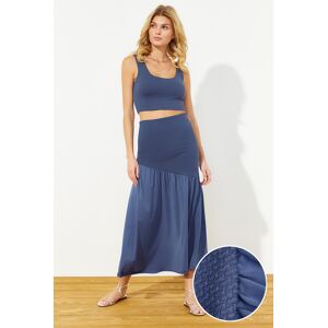 Trendyol Premium Maxi Sukňa S Textúrovanou Látkou V Indigo Farbe Modrá Xs Trendyol Premium Maxi Sukňa S Textúrovanou Látkou V Indigo Farbe Modrá Xs