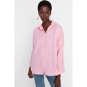 Dámska Košeľa Trendyol Basic Ružová 36 Dámska Košeľa Trendyol Basic Ružová 36