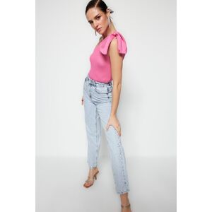 Dámsky Top Trendyol Basic Ružová 40 Dámsky Top Trendyol Basic Ružová 40