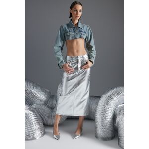 Dámska Sukňa Trendyol Šedá 32 Dámska Sukňa Trendyol Šedá 32