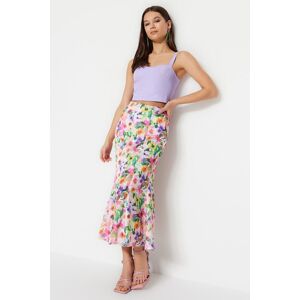 Trendyol Multicolored Floral Patterned Maxi Length Woven Skirt Krémová 42 Trendyol Multicolored Floral Patterned Maxi Length Woven Skirt Krémová 42