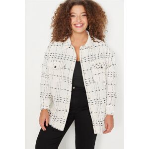 Trendyol Curve Biely Pletený Chenille Sveter Biela 42 Trendyol Curve Biely Pletený Chenille Sveter Biela 42