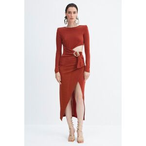 Dámske Šaty Trendyol Tmavočervená 38 Dámske Šaty Trendyol Tmavočervená 38