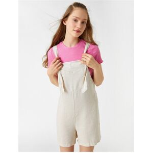 Koton Kraťasy S Trakmi, Detailom Vrecka A Popruhmi Šedá 34 Koton Kraťasy S Trakmi, Detailom Vrecka A Popruhmi Šedá 34