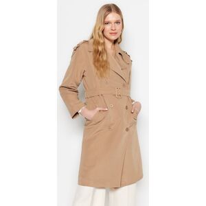 Trendyol Norkový Oversize Trenčkot Krémová 42 Trendyol Norkový Oversize Trenčkot Krémová 42